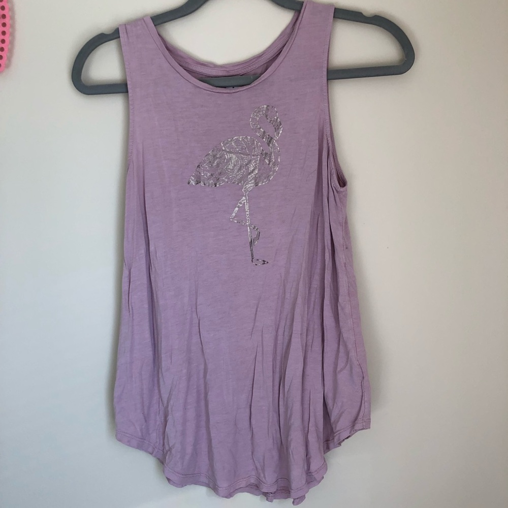 Old navy silver foiled flamingo tank top